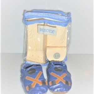 Robeez BABY BOOTIES Size 6-12 Months NHL Baby Slippers HOCKEY Stick Hockey Net